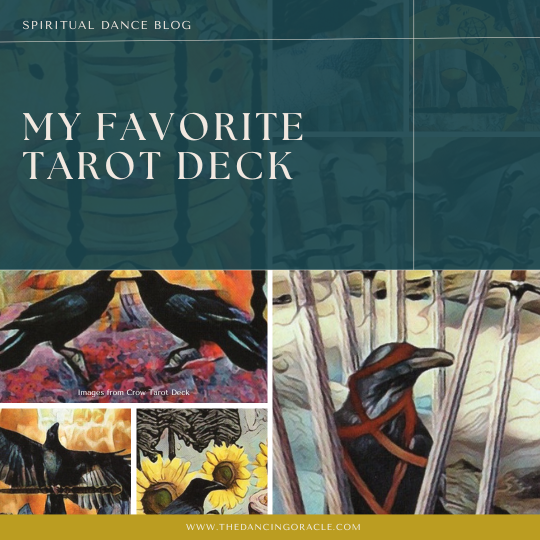 a variety of tarot cards from the crow tarot deck and text that says "my favorite tarot deck"